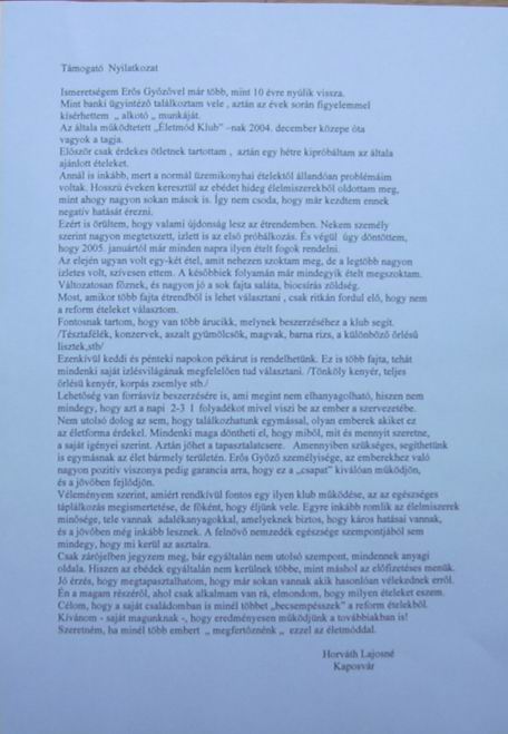Köszönőlevelek