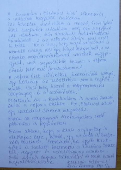 Köszönőlevelek